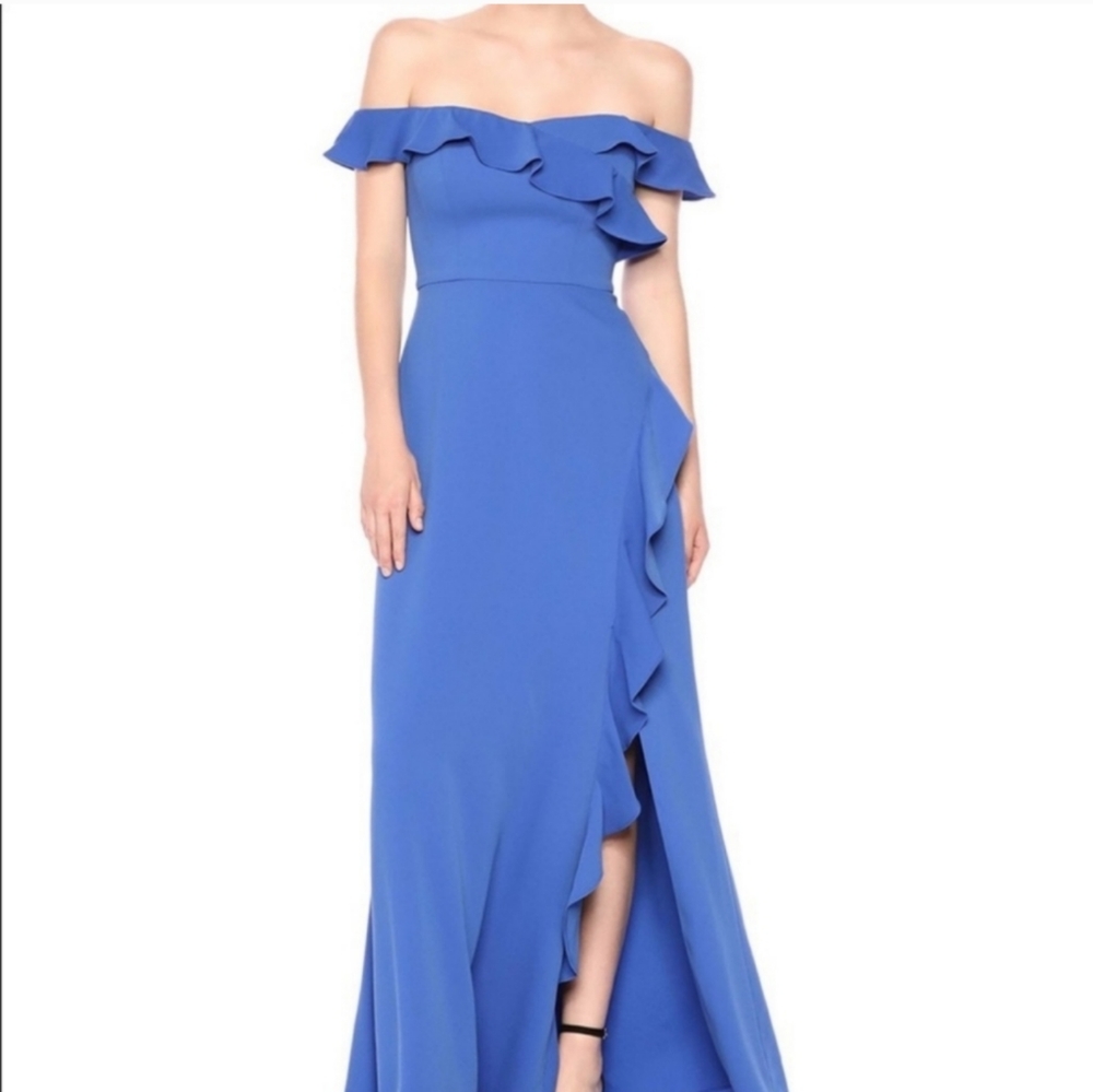 BCBGMaxAzria Off-Shoulder Dress w/ Ruffles